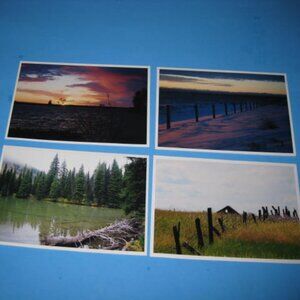 Lot of 4 Real Photo Art Print Cards Lot #2